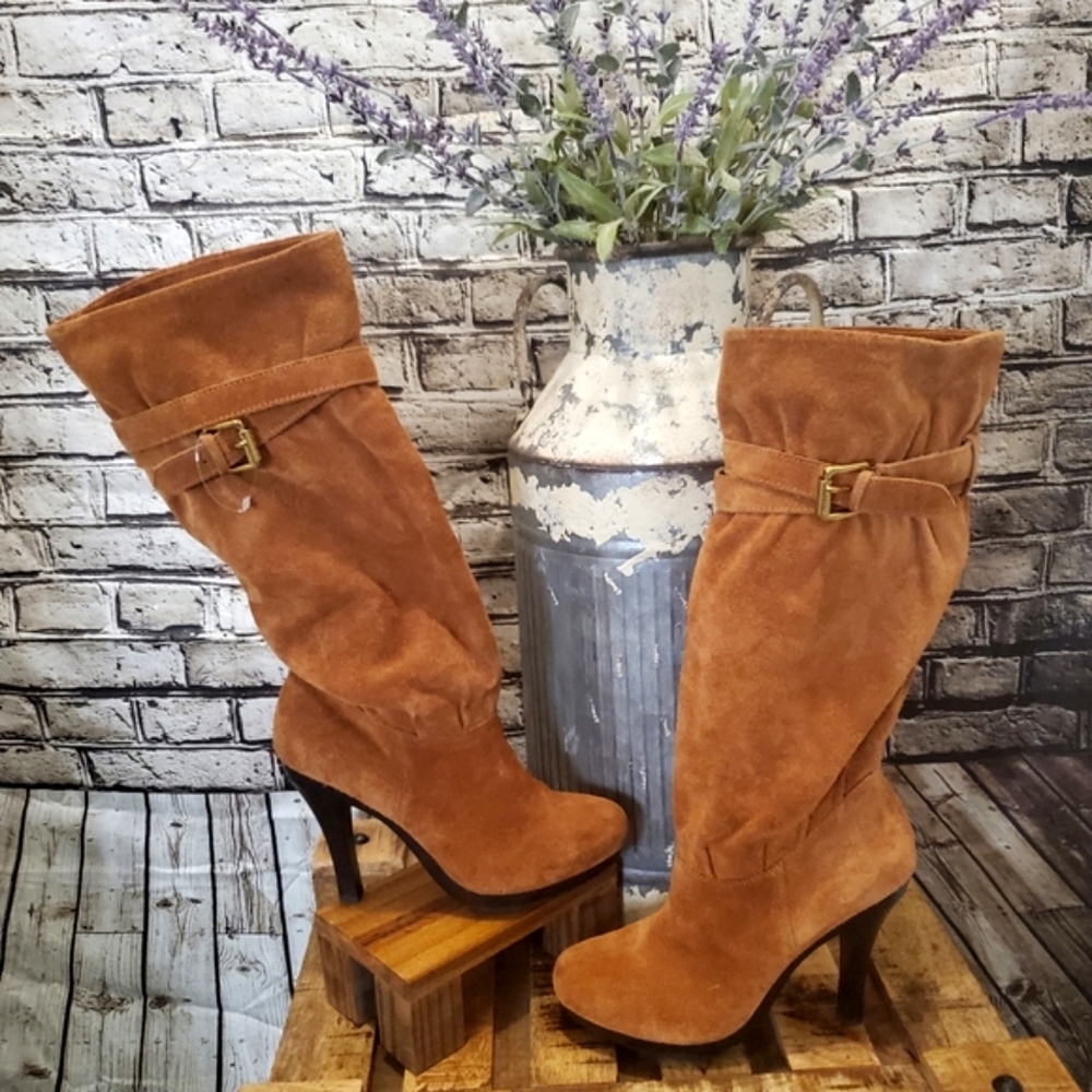 Michael Kors Suede Slouch Boots